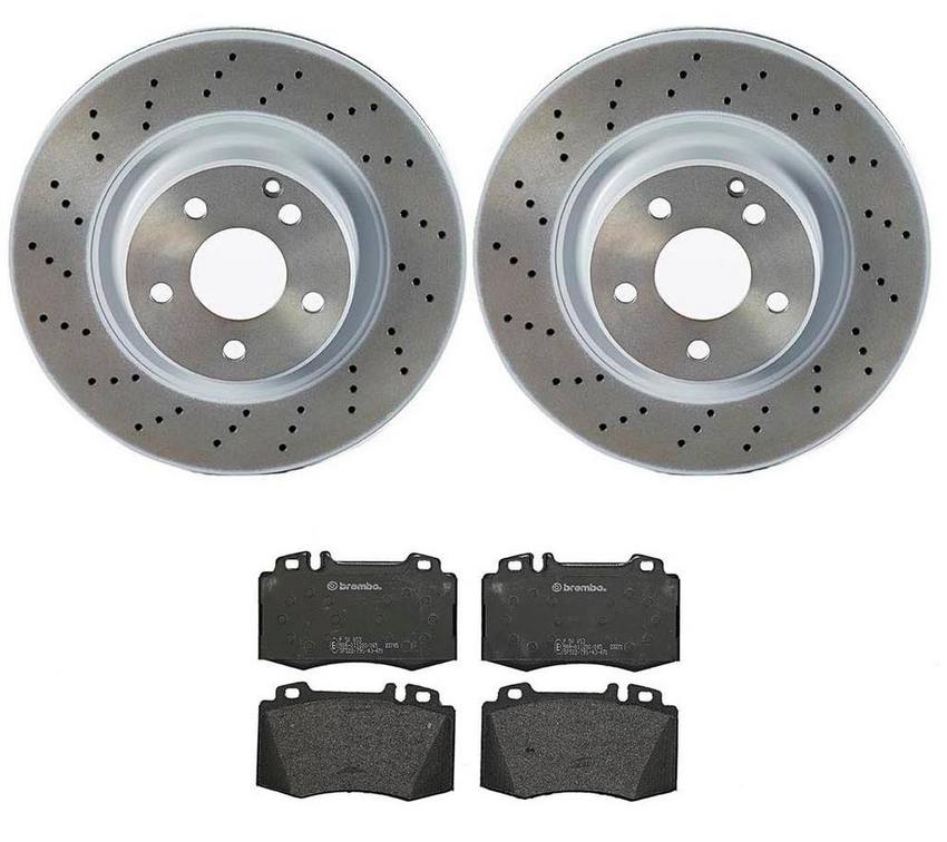 Mercedes Brakes Kit - Brembo Pads and Rotors Front (330mm) (Low-Met) 220421251264 - Brembo 3052278KIT